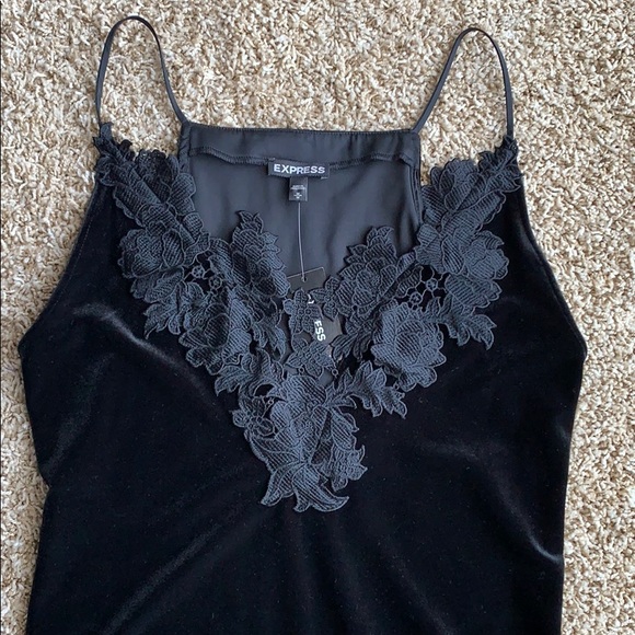 EXPRESS Velvet Body Suit - Picture 3 of 8